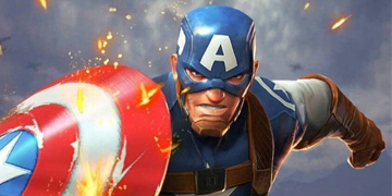 A picture of Captain America (WWII) entering The Contest of Champions.