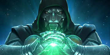 A picture of Doctor Doom entering The Contest of Champions.