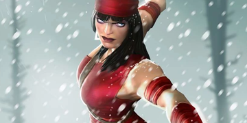 A picture of Elektra entering The Contest of Champions.