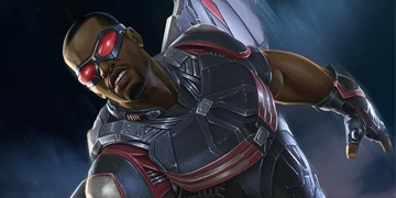 A picture of Falcon entering The Contest of Champions.