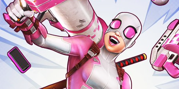 A picture of Gwenpool entering The Contest of Champions.