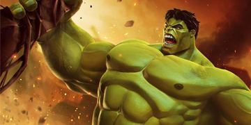 A picture of Hulk entering The Contest of Champions.