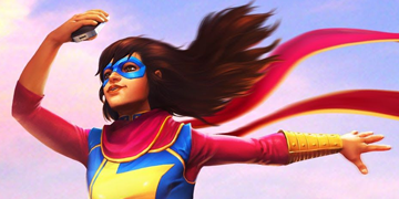 A picture of Ms. Marvel (Kamala Khan) entering The Contest of Champions.