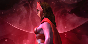 A picture of Scarlet Witch entering The Contest of Champions.