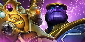 A picture of Thanos entering The Contest of Champions.