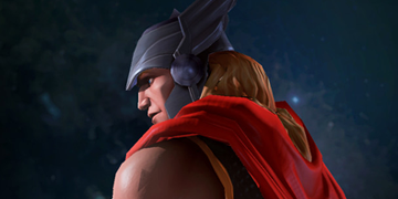 A picture of Thor entering The Contest of Champions.