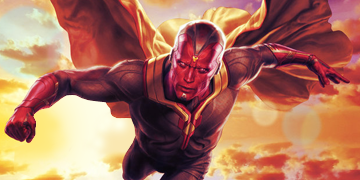A picture of Vision (Age of Ultron) entering The Contest of Champions.