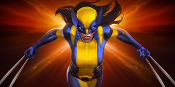 A picture of Wolverine (X-23) entering The Contest of Champions.